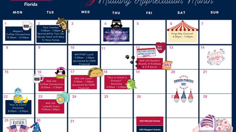 USO Jacksonville 2024 Calendar of Events • USO Florida