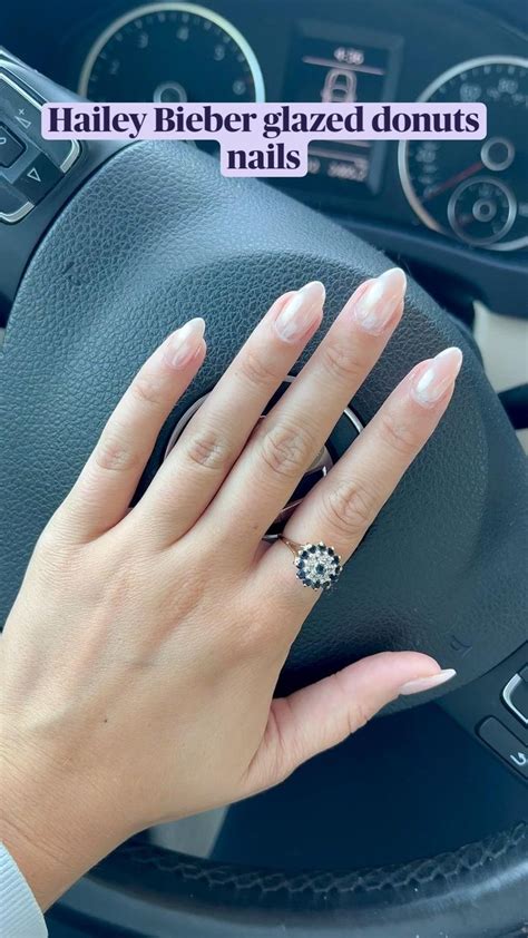 Hailey Bieber Glazed Donuts Nails Inspo Almond Nails Nail Inspo Lcn