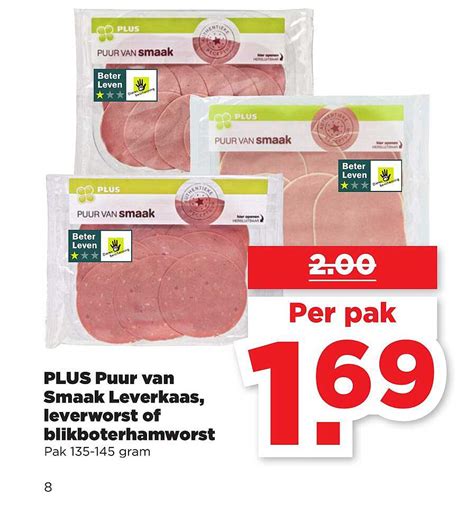 Plus Puur Van Smaak Leverkaas Leverworst Of Blikboterhamworst