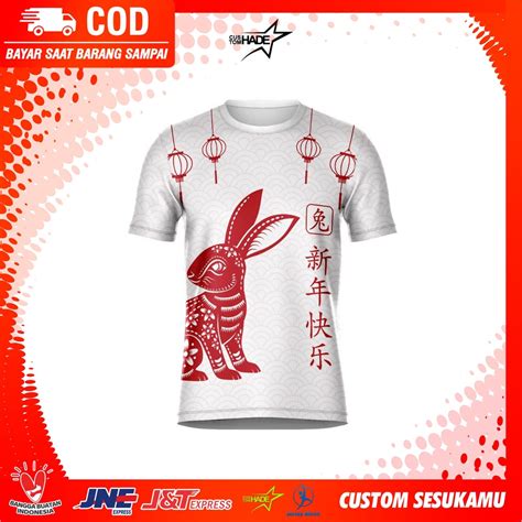 Jual Baju Kaos Pria Wanita Dewasa Imlek Chinese New Year Banyak Motif