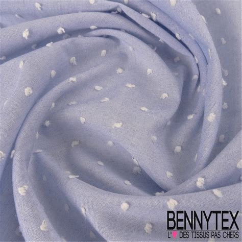 Plumetis De Coton Couleur Bleu Ciel Bennytex Vente De Tissus Pas Cher