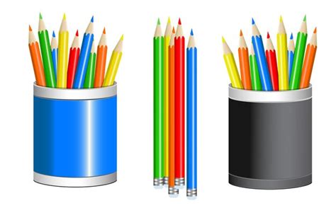 Premium Vector Colored Vector Pencils