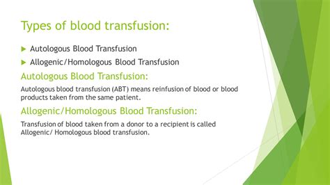 Solution Autologous Blood Transfusion Studypool