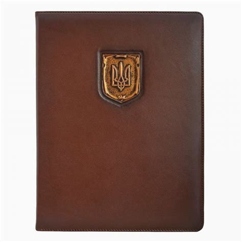 AXES | Адресная папка кожаная Герб Украины brown leather. Цена, купить ...