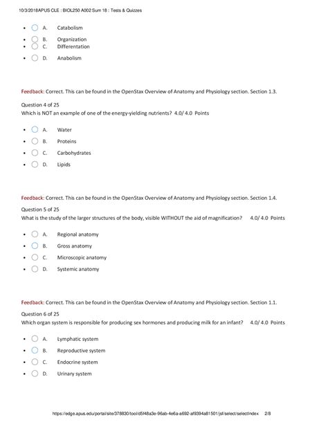 Biology 250 questions and answers | Quizzes Biology | Docsity