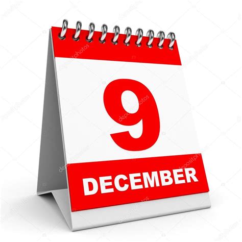 Calendar. 9 December. — Stock Photo © iCreative3D #60210083