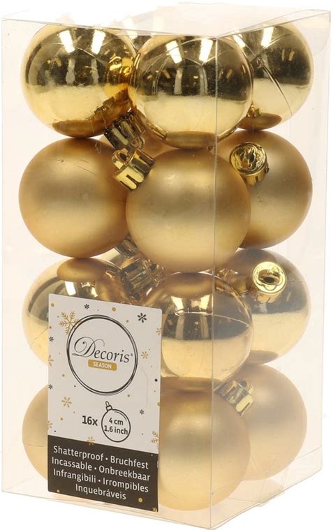 Kerstversiering Kunststof Kerstballen Kleuren Mix Zwart Goud 4 6 8 Cm