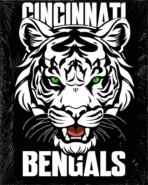 Modernized Cincinnati Bengals "White Tiger" logo | Cincinnati bengals ...