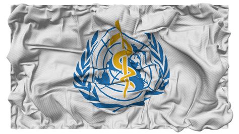 World Health Organization Who Flag Waves With Realistic Bump Texture