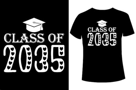 Diseño De Camiseta De Clase De 2035 Vector Premium