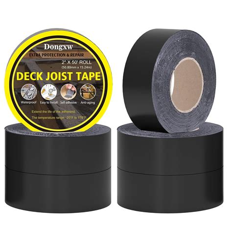 Buy Dongxw Joist Tape for Decking, 2" X 50' Deck Flashing Tape Butyl Tape Deck Joist Tape, 6 ...