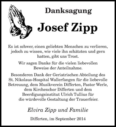 Traueranzeigen Von Josef Zipp Saarbruecker Zeitung Trauer De