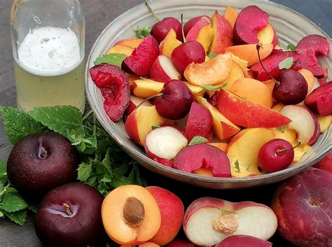 Zomerse Fruitsalade Van Steenfruit Met Een Zalige Barbecue Tip