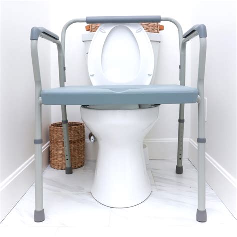 Airemed In Heavy Duty Bedside Commode Over Toilet Bariatric