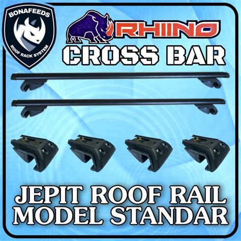 Jual Rhino Crossbar Jepit Roof Rail Standar Atau Roofrail Model Lama