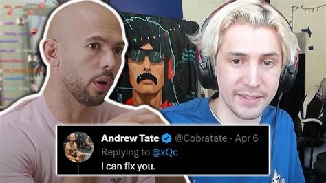 XQc Responds To Andrew Tate Ratio After Opening Up On Mental Health