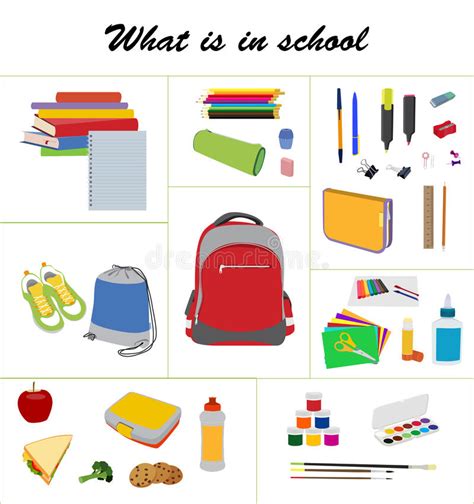 School Essentials Stock Illustrations – 97 School Essentials Stock ...