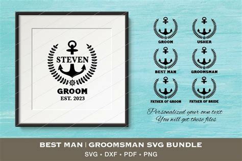 Best Man SVG Bundle Vector Clipart SVG PNG PDF DXF File