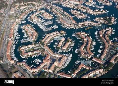 AERIAL VIEW The Seaside Town Of Port Grimaud Created In The 60s On A