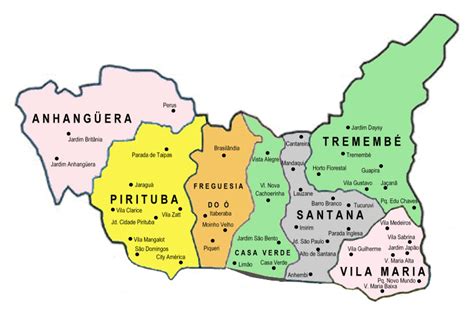 Mapa Zona Norte Zn De Sp Encontra S O Paulo