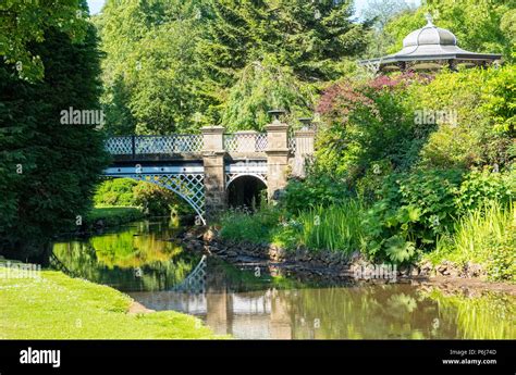 Buxton Derbyshire The Pavilion Gardens With The River Wye Running