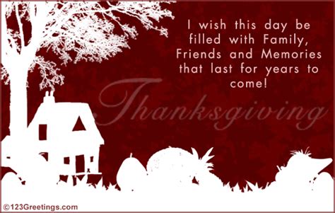 Thanksgiving Wish! Free Family eCards, Greeting Cards | 123 Greetings