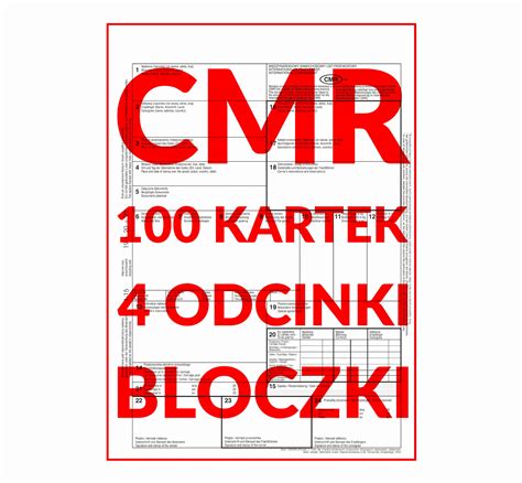 Cmr List Przewozowy Odcinkowy Kartek Bloczki Sellgro Pl Druki