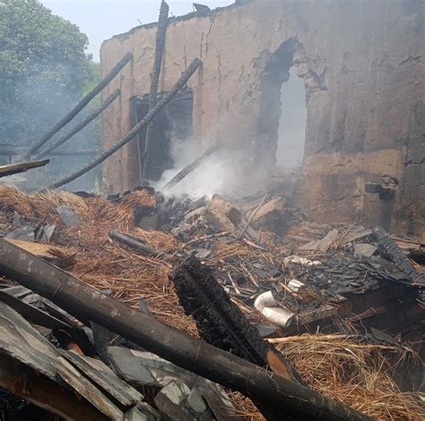 Loss Of Four Lakh Rupees Due To Fire In Cowshed Fire Brought Under