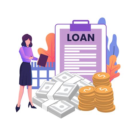 Loan Disbursement Flat Style Illustration Design Vector Art At