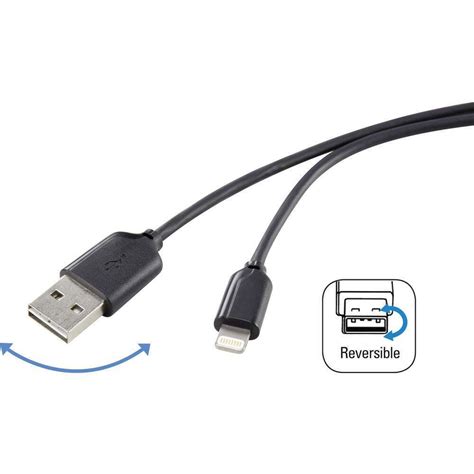 Renkforce Usb Kabel Usb 2 0 Usb A Stekker Apple Lightning Stekker 1 00