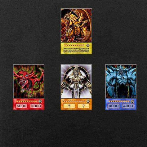 4 قطع من بطاقة Yu Gi Oh Anime Style Three Magic Set Obelisk Yugioh Dm Classic Orica Proxy Card