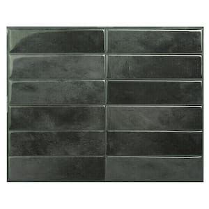 Smart Tiles Metro Fiona Dark Green In X In Vinyl Peel And