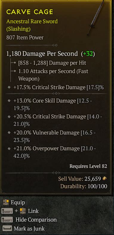 1 Hand Sword Barb 807 Ilvl Vul Core Crit Topic D2jsp