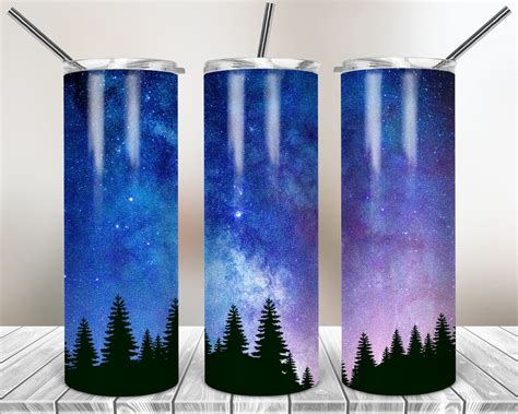 Oz Skinny Tumbler Sublimation Design Night Sky Galaxy Full Etsy