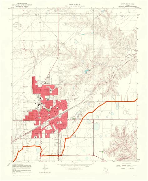 Old Topographical Map - Pampa Texas 1968 - Pampa Texas Map | Printable Maps