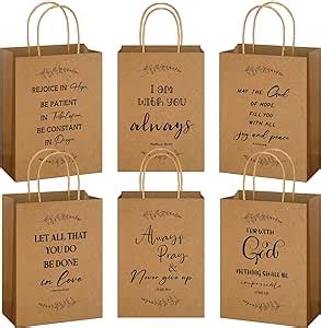 Jetec Pcs Christmas Christian Religious Gift Bags Bible Verse Treat