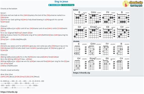 Chord: Sing to Jesus - tab, song lyric, sheet, guitar, ukulele | chords.vip