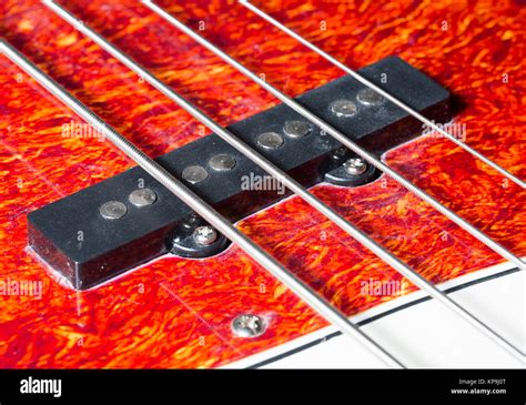 Bass Guitar Pickup Close Up Stock Photo Alamy