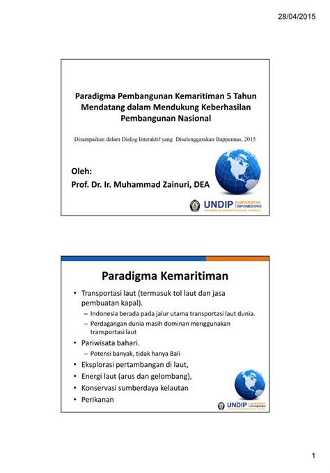 Pdf Paradigma Pembangunan Kemaritiman Tahun Mendatang File D