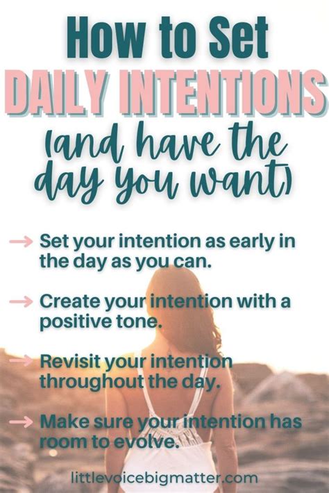 What You Need To Know About Setting Daily Intentions Little Voice Big