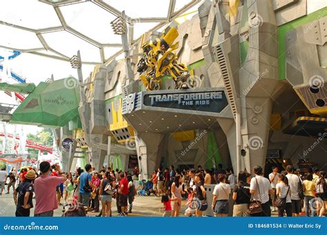 Universal Studios Singapore Transformers the Ride Facade in Sentosa ...