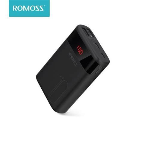 Romoss Ares 10 Power Bank 10000mah Mini Size Charging with LCD