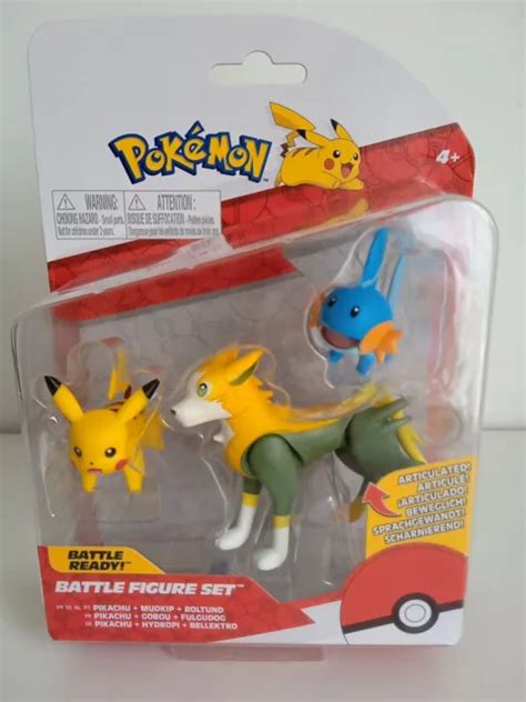 POKÉMON BATTLE Figure set Pack de 3 figurines Pikachu Gobou