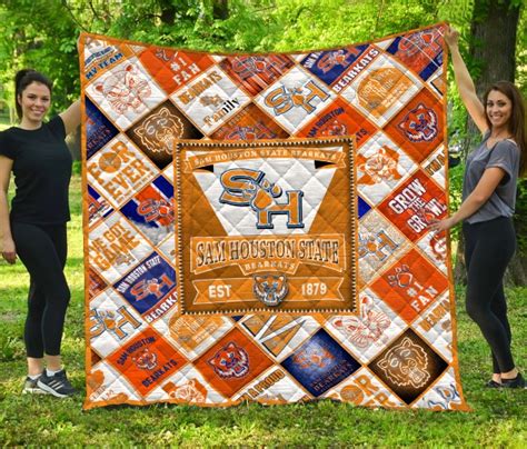 Buy Sam Houston State Bearkats Quilt Blanket And Quilt Bedding Set Fan