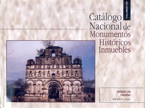 Difusion INAH 003CCC0081 Catálogo Nacional de Monumentos Historicos