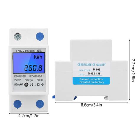 Rail Din Lectrique Num Rique P A Compteur Nergie Monophas Avec