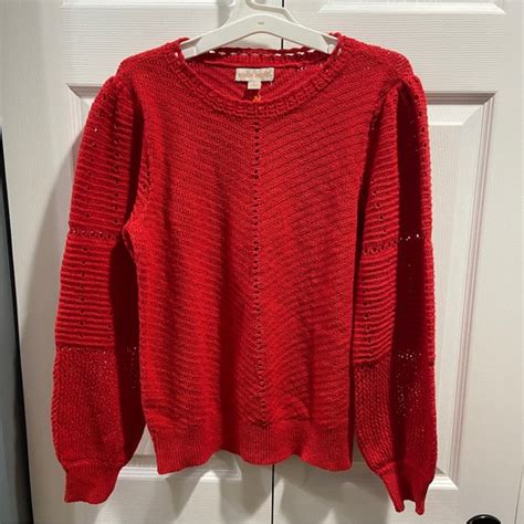 Knox Rose Sweaters Knox Rose Red Knit Sweater Small Poshmark