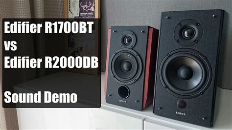 Edifier R1700BT Vs Edifier R2000DB Sound Demo YouTube