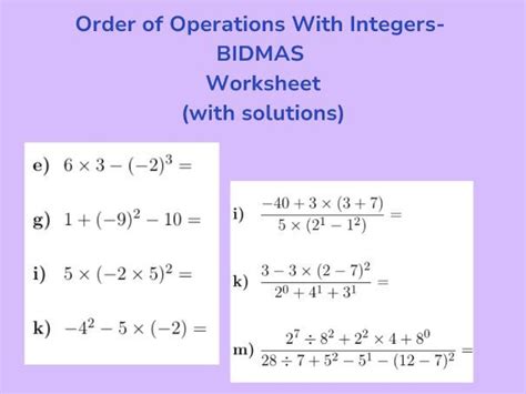 Pemdas With Nested Parenthesis K5 Learning Worksheets Library