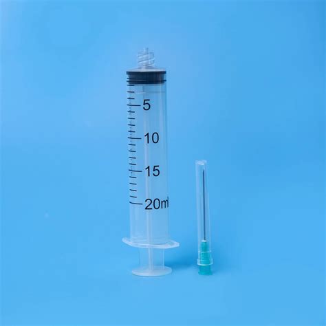 20ml Medical Device Disposable 3 Part Luer Lock Slip Sterile Injection